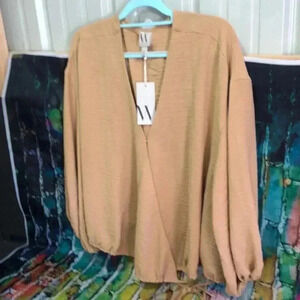 Worthington plus‎ size cross cross top size 3X